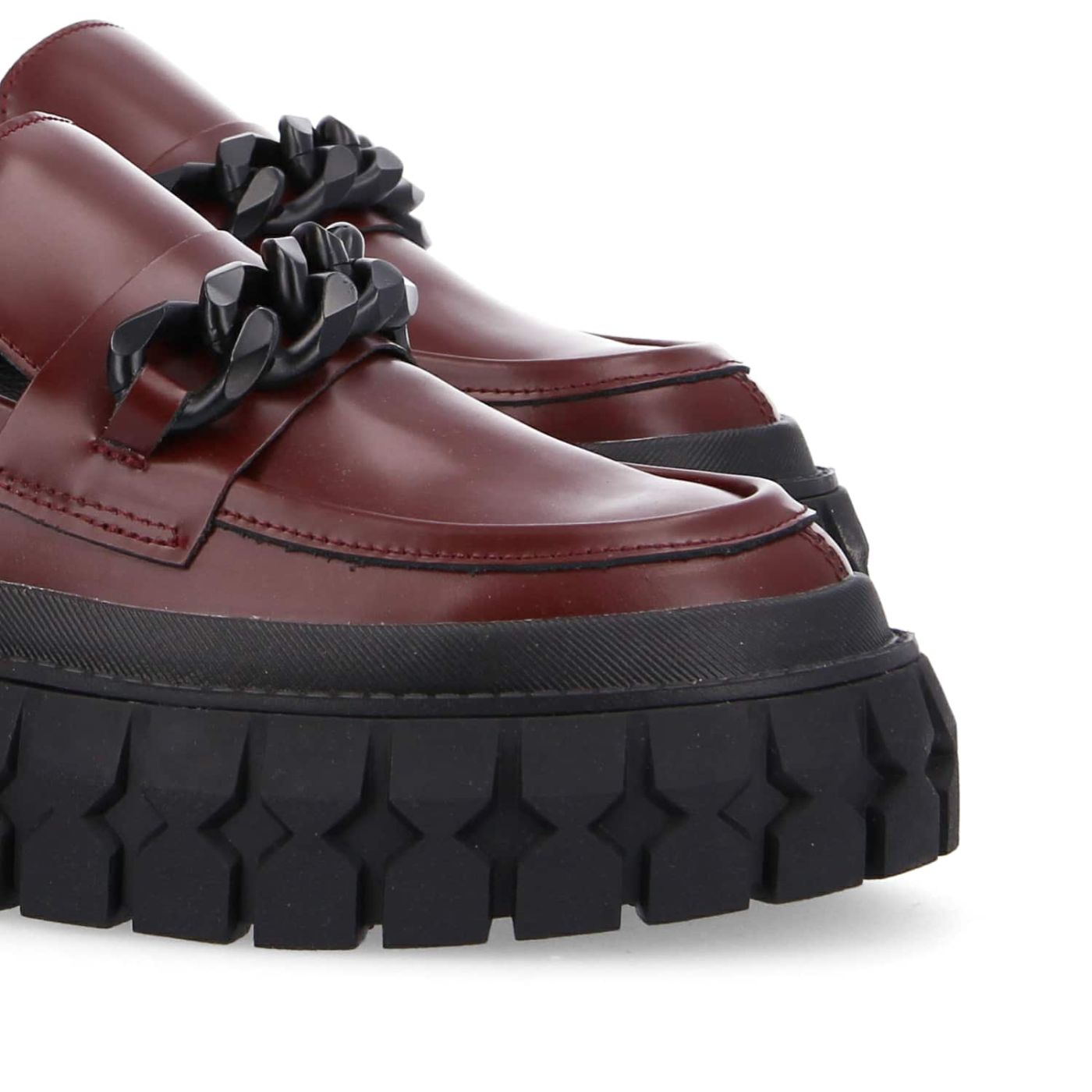 GRAVITEE MOC - BOX CALF - BORDEAUX SOLE BLACK